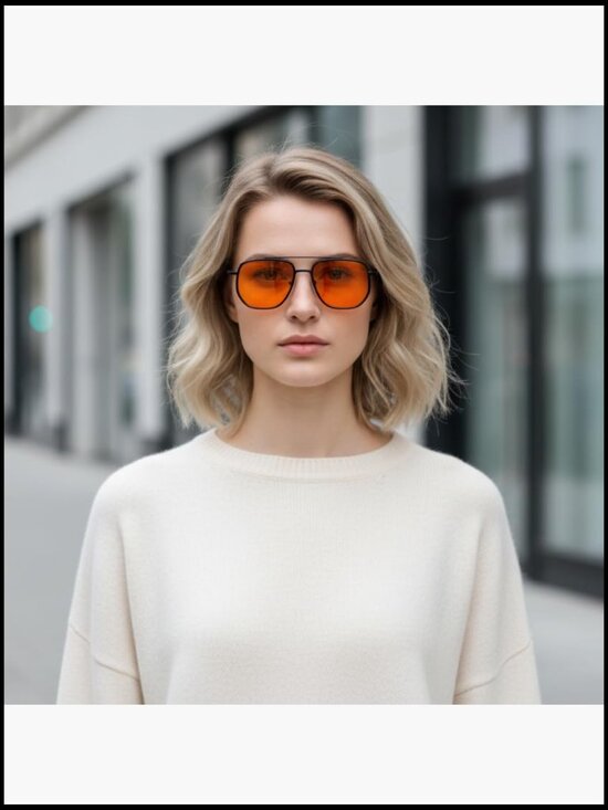 Retro Aviator Sunglasses Metal Frame UV400 Lenses Lightweight main image 4